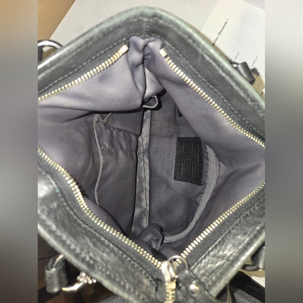 Coach Black Leather Crossbody Bag - Picture 6 of 9